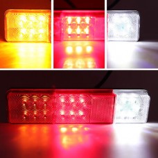 Red & Yellow & White DC12V DC24V Universal LED Tail Reverse Stop Car Safety Light for Truck Forklift